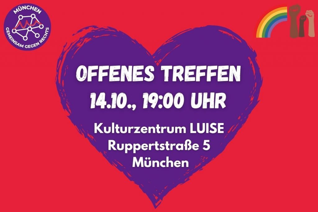 GgR-Sharepic, das ein offenes Treffen am 14.10. um 19:00 Uhr im Kulturzentrum LUISE bewirbt