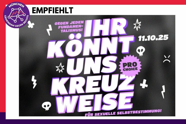 GgR-empfiehlt Sharepic zum ProChoice-Protest gegen den 1000-Kreuze Marsch in München